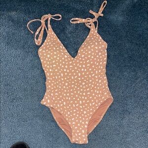 Aerie Full Coverage One-Piece Swimsuit in Brown